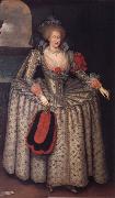 GHEERAERTS, Marcus the Younger Anne of Denmark oil on canvas